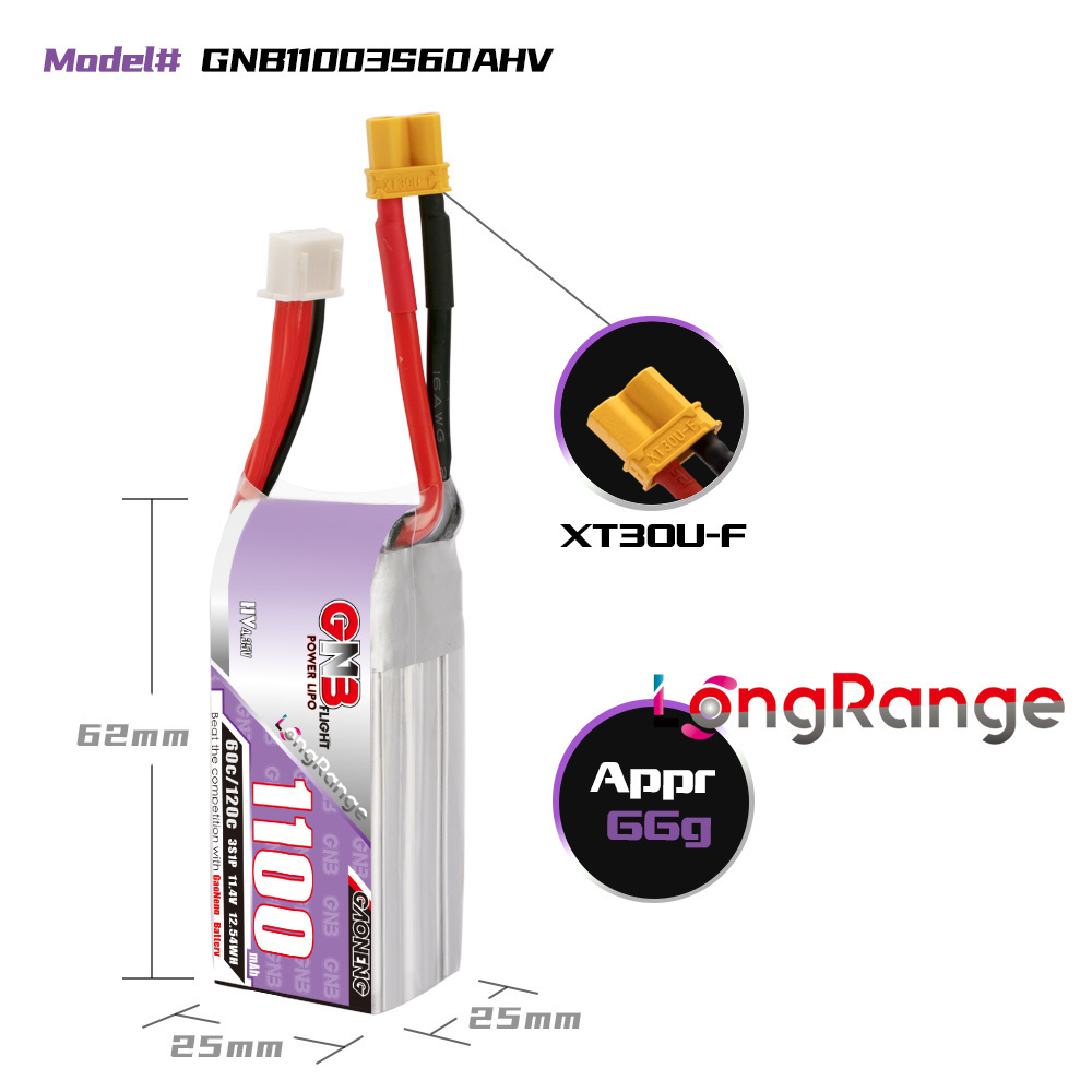 GNB 1100mAh 2S 3S 4S 6S 60C/12 – Rc Helicopter Parts recenzja i cena