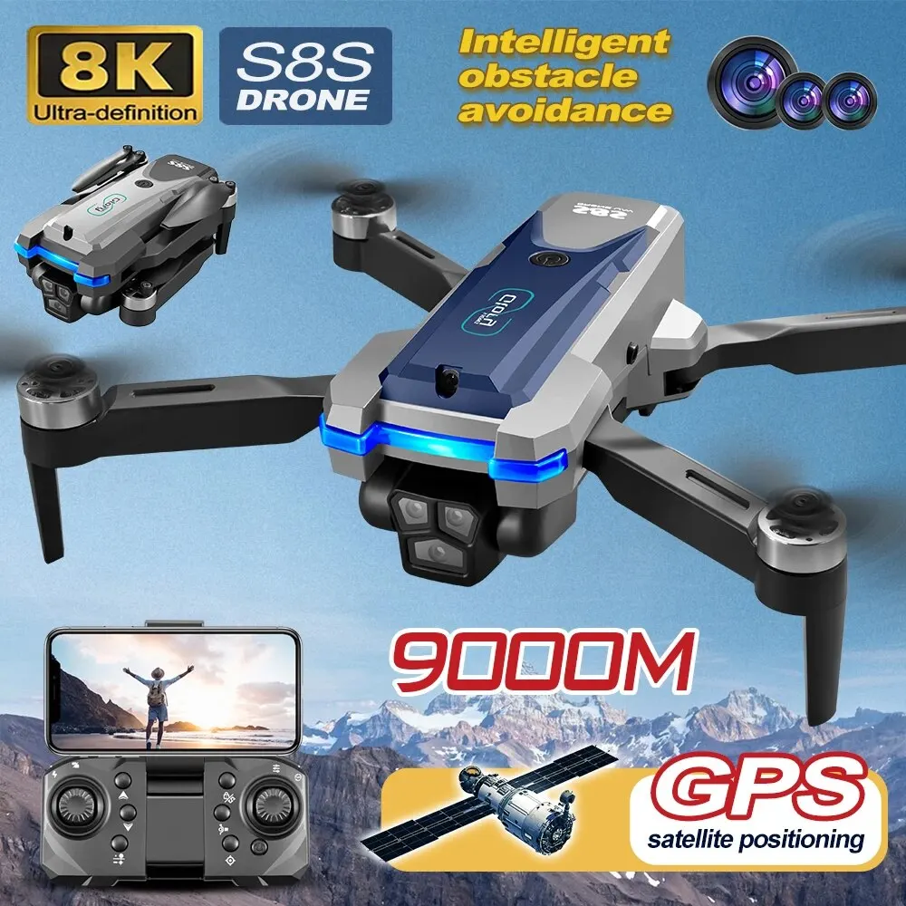 S8S GPS Drone 5G Wifi 8K HD Du – Rc Helicopter Electric recenzja i cena